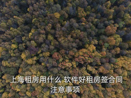  上海租房用什么 软件好租房签合同注意事项