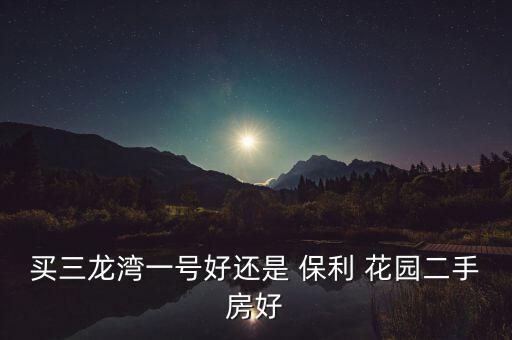 买三龙湾一号好还是 保利 花园二手房好