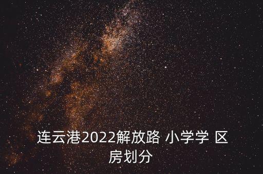  连云港2022解放路 小学学 区房划分