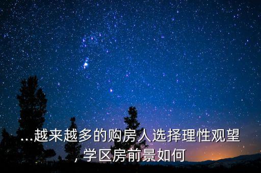 ...越来越多的购房人选择理性观望, 学区房前景如何