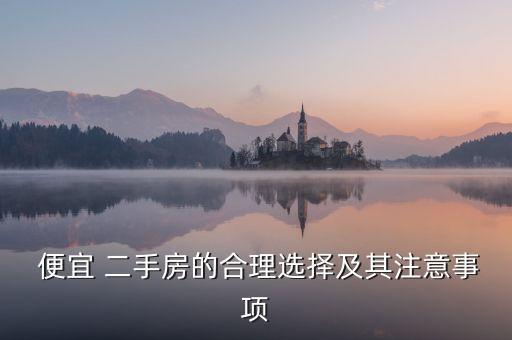  便宜 二手房的合理选择及其注意事项