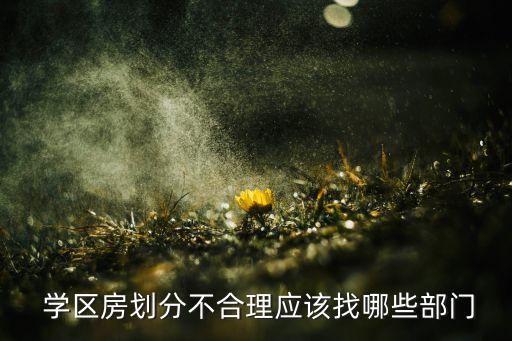  学区房划分不合理应该找哪些部门