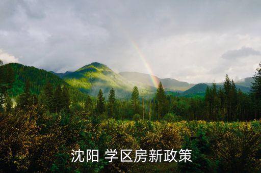  沈阳 学区房新政策