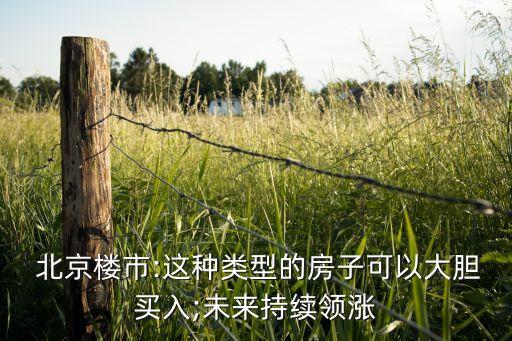  北京楼市:这种类型的房子可以大胆买入;未来持续领涨