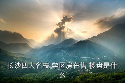 长沙四大名校 学区房在售 楼盘是什么