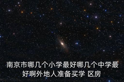  南京市哪几个小学最好哪几个中学最好啊外地人准备买学 区房