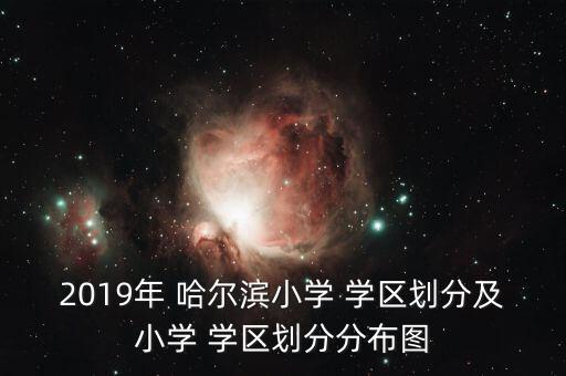 2019年 哈尔滨小学 学区划分及小学 学区划分分布图