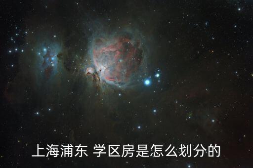 上海浦东 学区房是怎么划分的