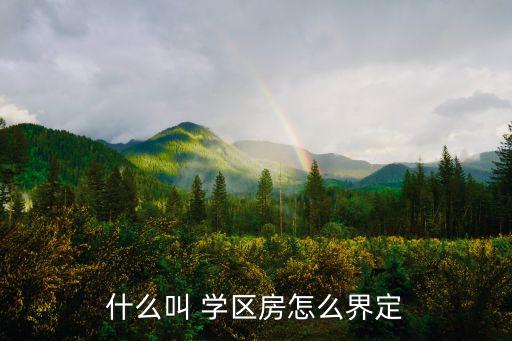 什么叫 学区房怎么界定