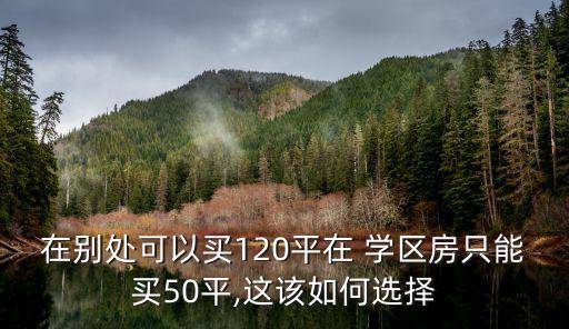 在别处可以买120平在 学区房只能买50平,这该如何选择