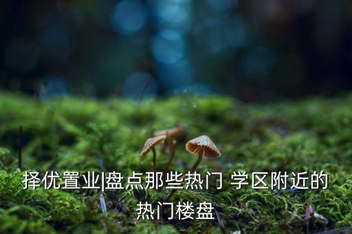 择优置业|盘点那些热门 学区附近的热门楼盘
