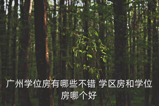广州学位房有哪些不错 学区房和学位房哪个好