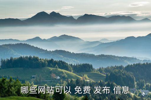 哪些网站可以 免费 发布 信息
