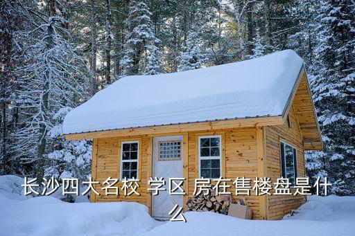 长沙四大名校 学区 房在售楼盘是什么