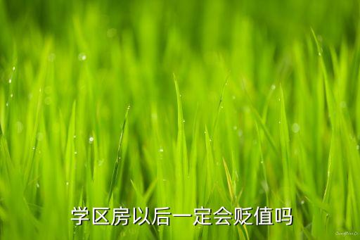  学区房以后一定会贬值吗