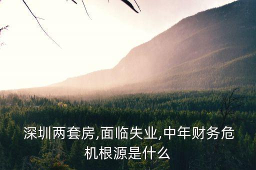  深圳两套房,面临失业,中年财务危机根源是什么
