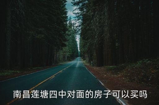  南昌莲塘四中对面的房子可以买吗