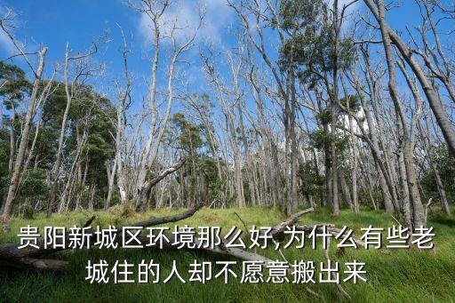 贵阳新城区环境那么好,为什么有些老城住的人却不愿意搬出来