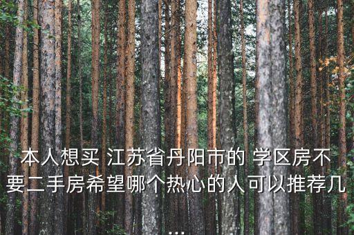 本人想买 江苏省丹阳市的 学区房不要二手房希望哪个热心的人可以推荐几...