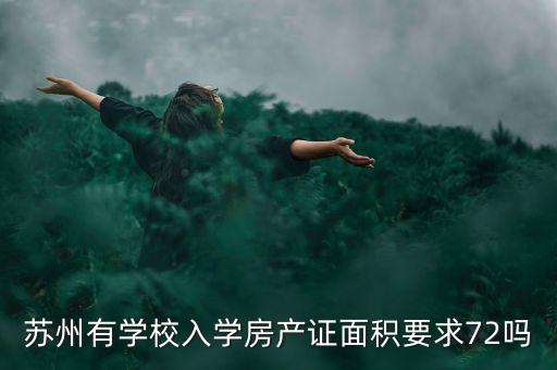 苏州有学校入学房产证面积要求72吗