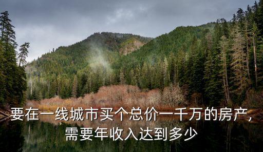 要在一线城市买个总价一千万的房产,需要年收入达到多少