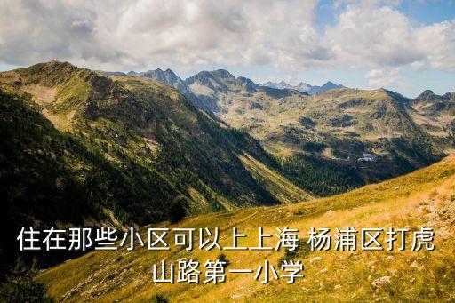 住在那些小区可以上上海 杨浦区打虎山路第一小学