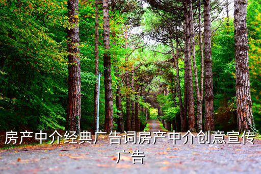 房产中介经典广告词房产中介创意宣传广告