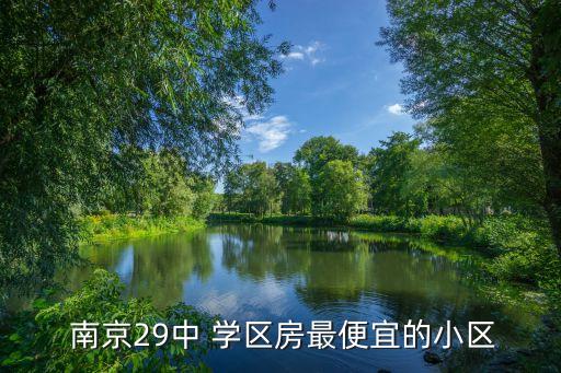  南京29中 学区房最便宜的小区