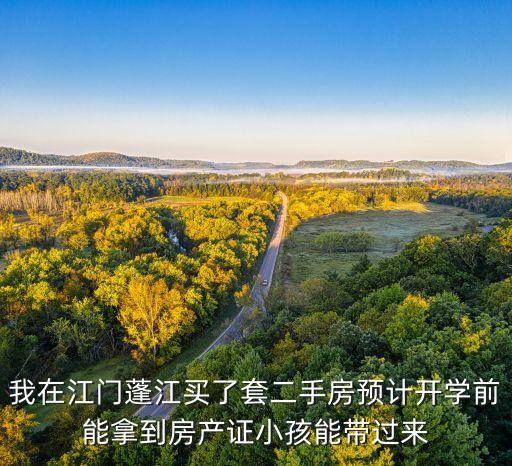 我在江门蓬江买了套二手房预计开学前能拿到房产证小孩能带过来