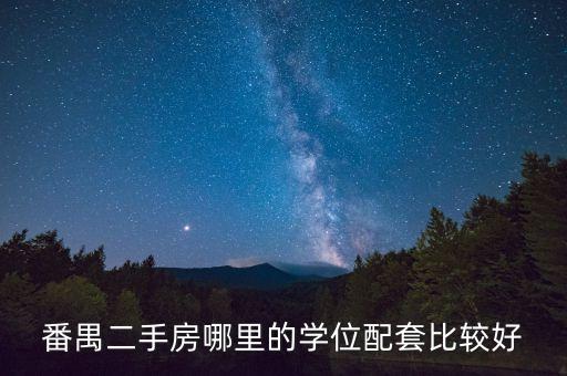 番禺二手房哪里的学位配套比较好