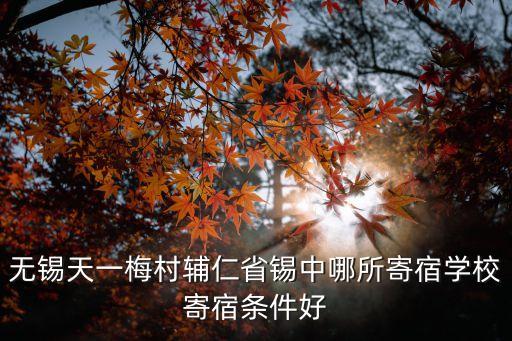 无锡天一梅村辅仁省锡中哪所寄宿学校寄宿条件好