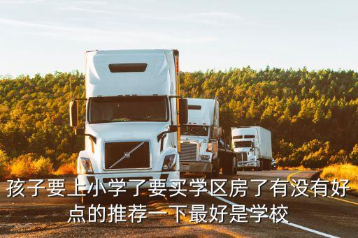 孩子要上小学了要买学区房了有没有好点的推荐一下最好是学校