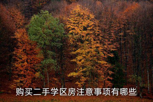 购买二手学区房注意事项有哪些