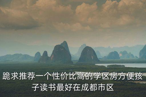 跪求推荐一个性价比高的学区房方便孩子读书最好在成都市区