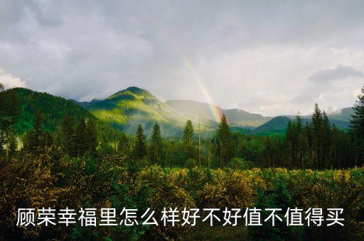 顾荣幸福里怎么样好不好值不值得买