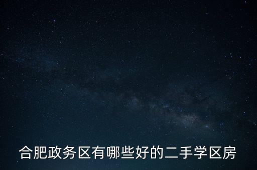 合肥政务区有哪些好的二手学区房