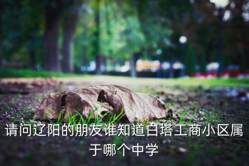 请问辽阳的朋友谁知道白塔工商小区属于哪个中学
