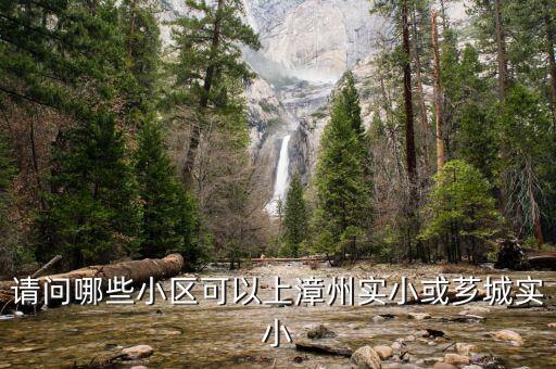 请问哪些小区可以上漳州实小或芗城实小