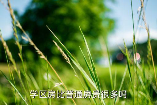 学区房比普通房贵很多吗