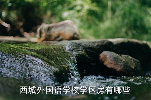 西城外国语学校学区房有哪些