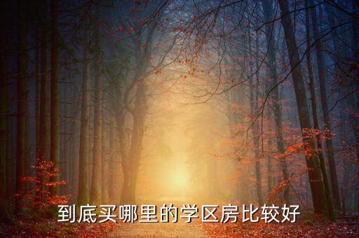 到底买哪里的学区房比较好