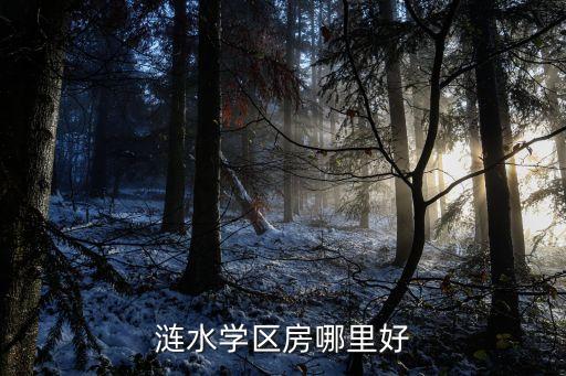 涟水学区房哪里好