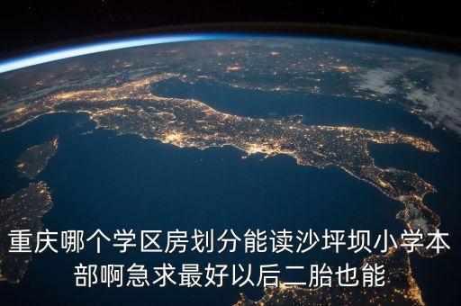 重庆哪个学区房划分能读沙坪坝小学本部啊急求最好以后二胎也能