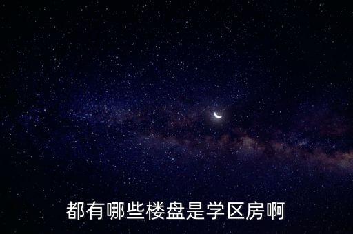 都有哪些楼盘是学区房啊