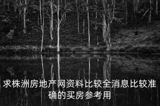 求株洲房地产网资料比较全消息比较准确的买房参考用
