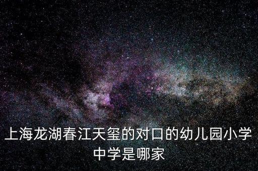 上海龙湖春江天玺的对口的幼儿园小学中学是哪家
