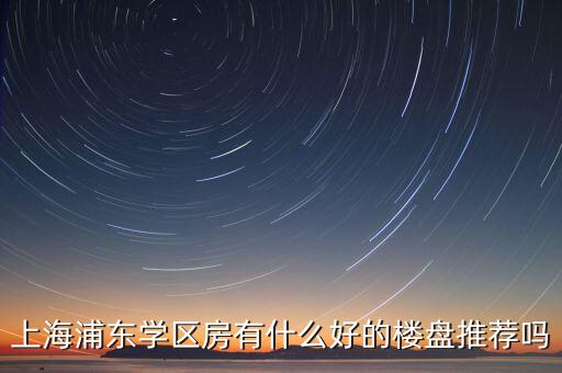 上海浦东学区房有什么好的楼盘推荐吗