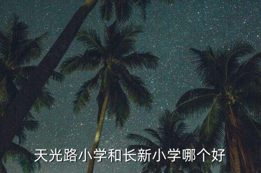天光路小学和长新小学哪个好