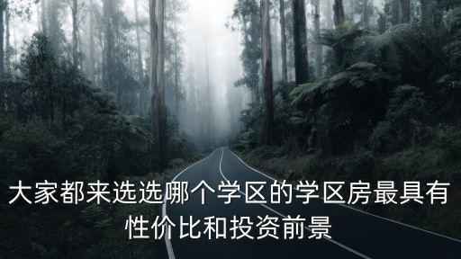 大家都来选选哪个学区的学区房最具有性价比和投资前景