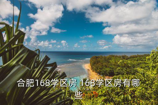 合肥168学区房 168学区房有哪些